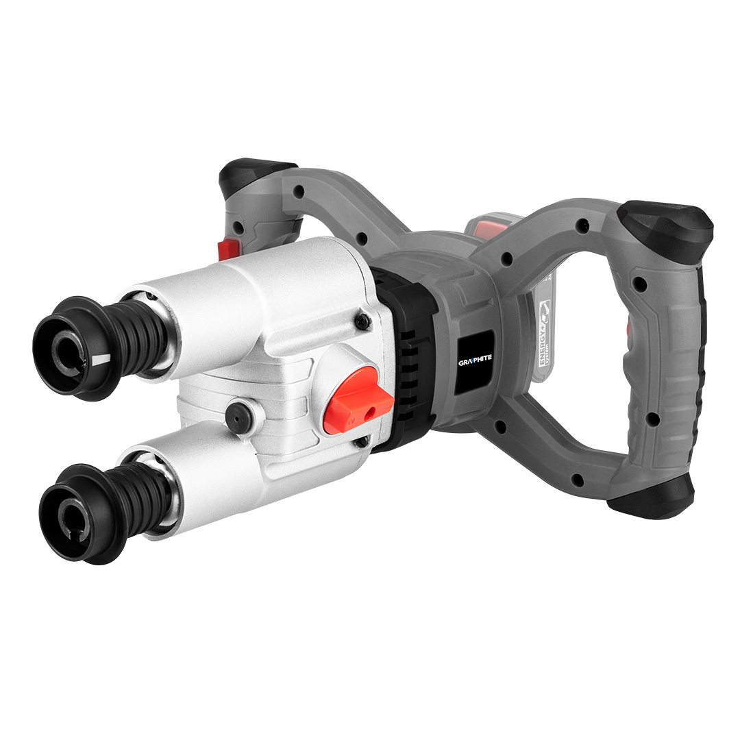 Міксер будівельний подвійний акумуляторний безщітковий GRAPHITE Energy+ 18V з акб 6 Аг (58GE129)